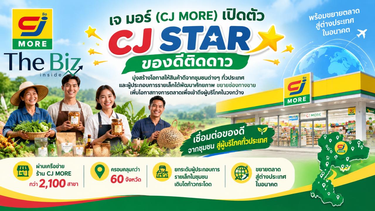 CJ MORE เปิดตัวโครงการ “CJ STAR ของดีติดดาว”  ติดดาวให้ของดี ติดโอกาสให้ท้องถิ่น เติบโตสู่ตลาดทั่วประเทศ