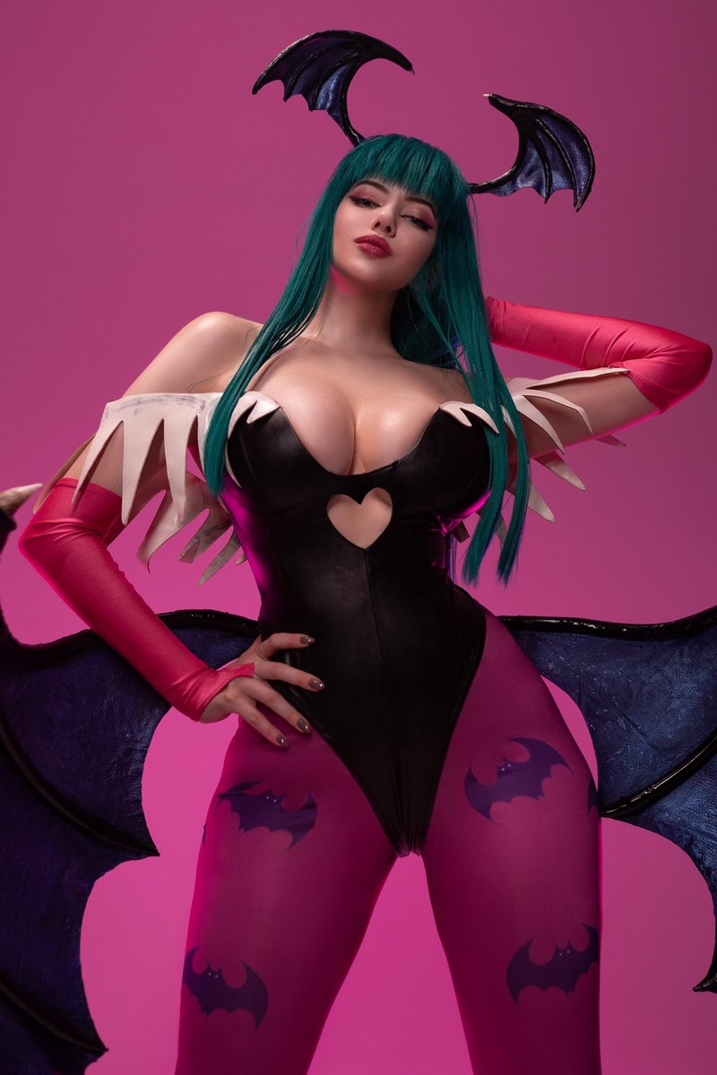 Alina Becker 莫莉甘 Morrigan Cosplay 暗黑系角色写真【40P-77.6M】插图7