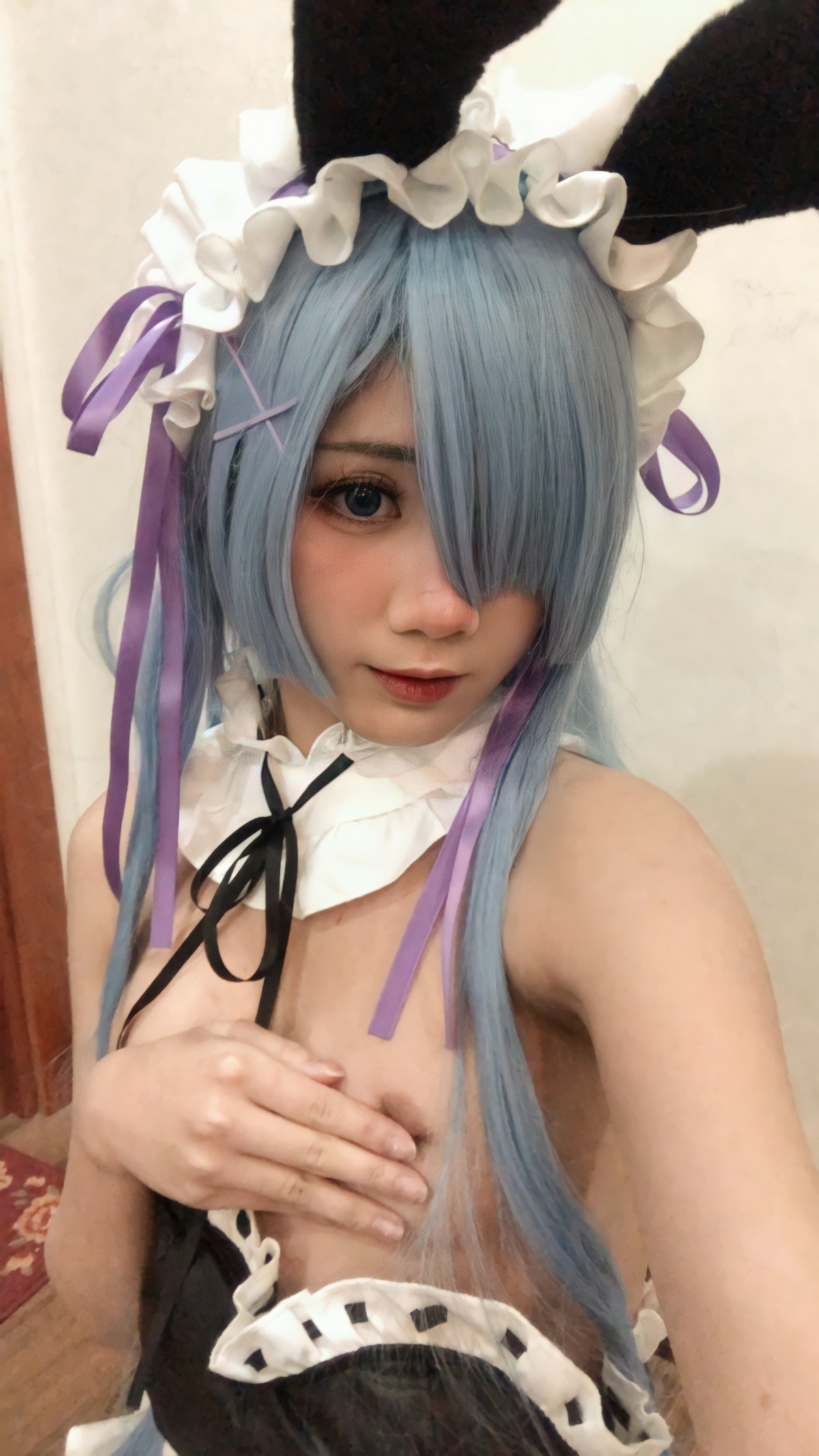 PoppaChan Rem Bunny Cosplay (Re Zero) – 37 Photos 12 Videos 489MB插图1