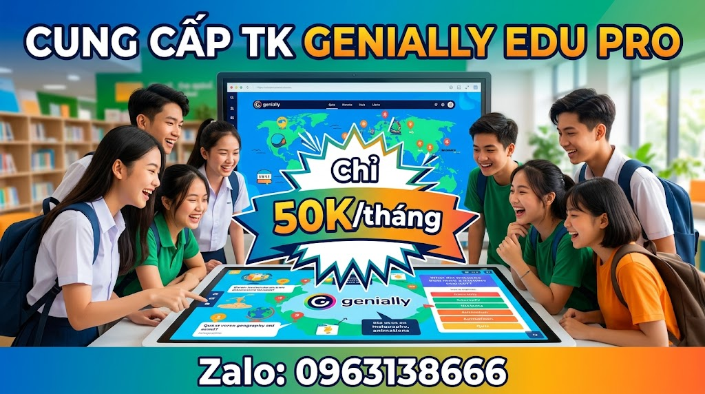cung cấp tài khoản genially edu pro