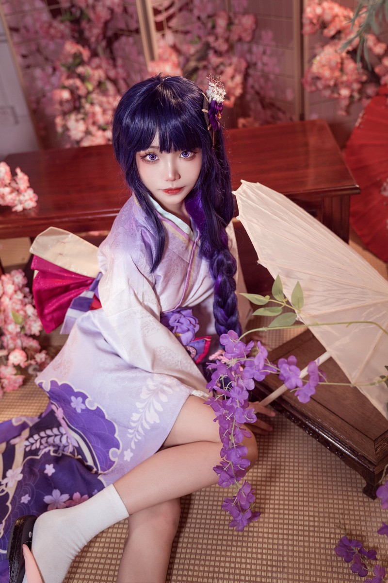 艾西Aiwest 雷电将军Cosplay写真图集 原神角色高清美图 30P (346.6M)插图7
