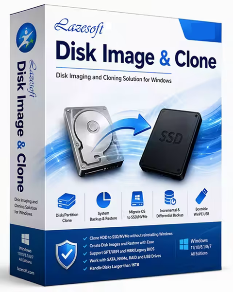Lazesoft Disk Image & Clone V5.1.1.1 Unlimited Edition WinPE