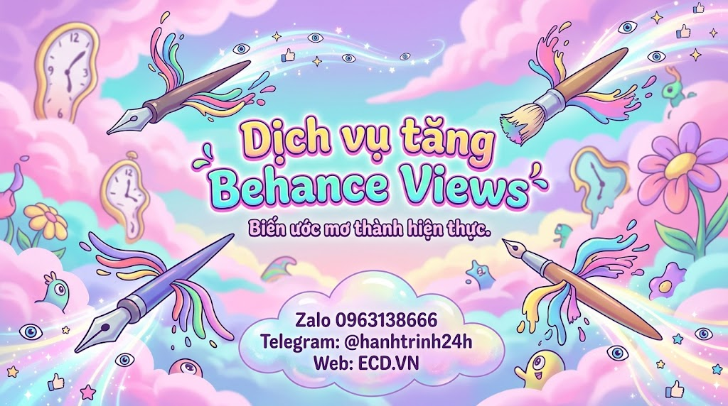 dịch vụ tăng behance views real behance adobe