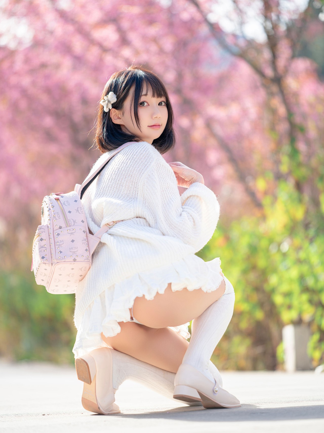 nagisa 魔物喵《樱花树下》写真，清新优雅的气质美女插图6