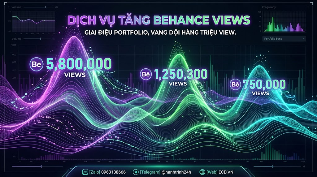 dịch vụ tăng behance views nhanh chóng portfolio behance
