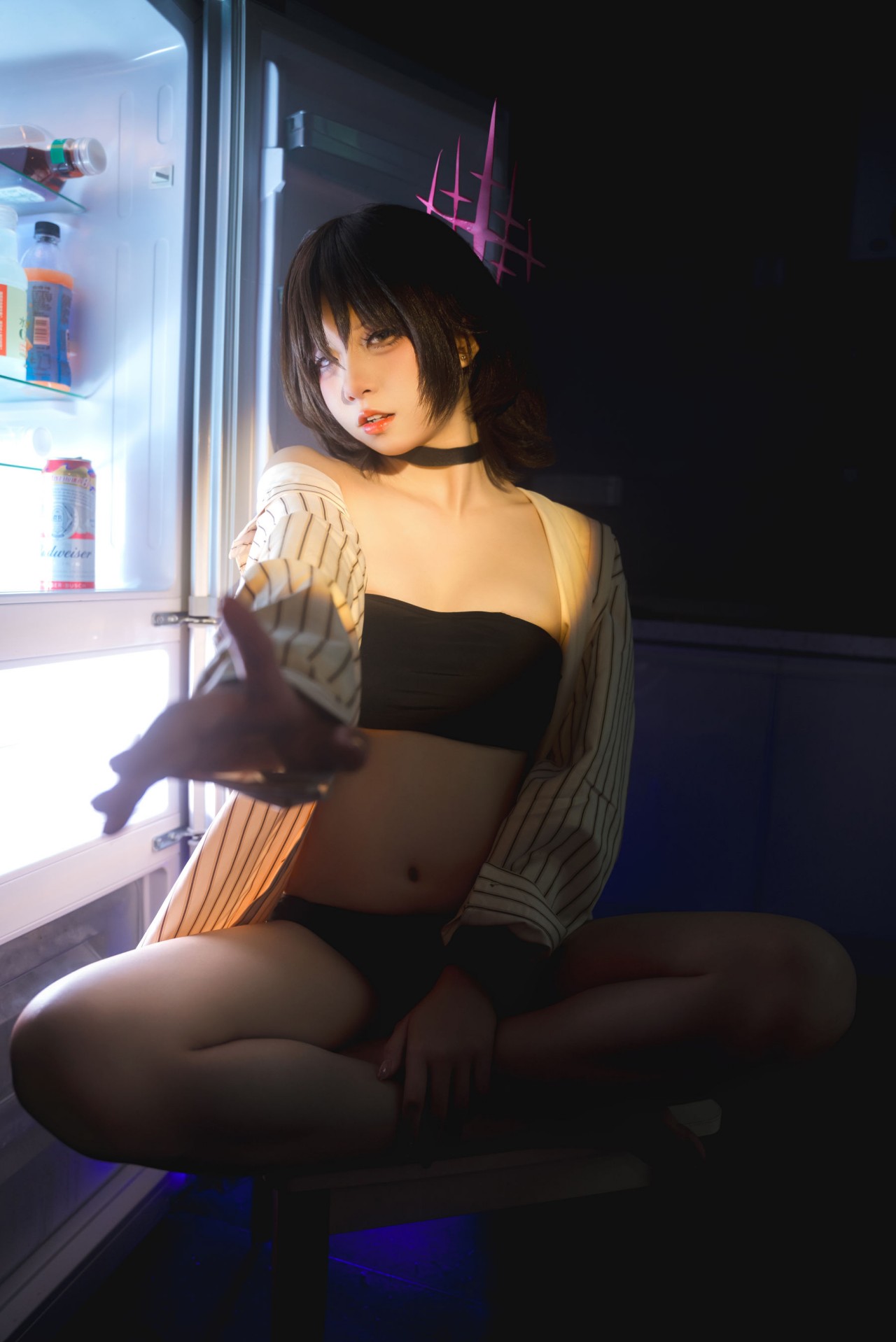 纸悦etsu_ko《美咲泳装》作品写真，好看的抹胸小美女插图2