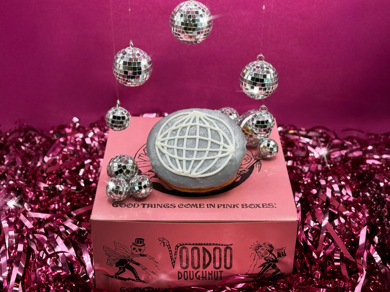 Voodoo Doughnut Disco Ball Doughnut