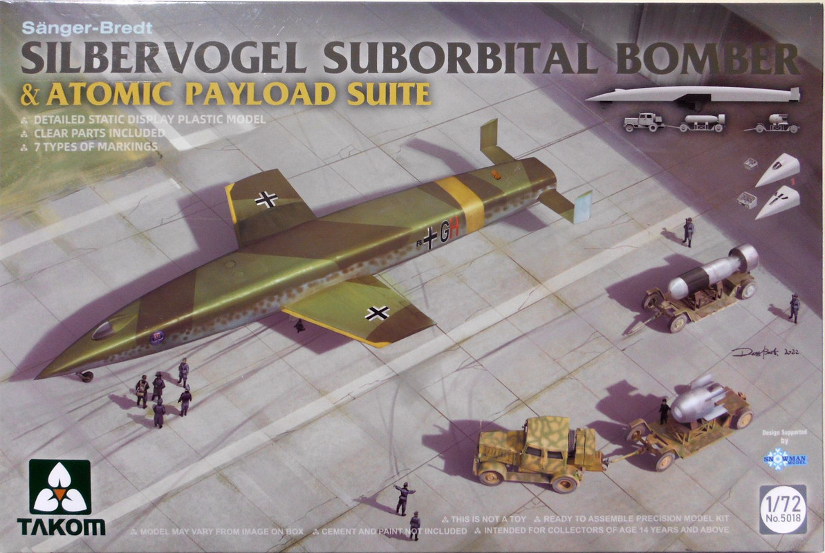 Takom 72 Sänger-Bredt Silbervogel Suborbital Bomber & Atomic Payload Suite (5018)
