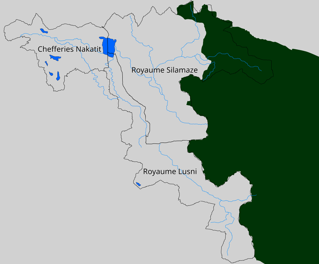 Carte de la situation après l'unification des vallées.