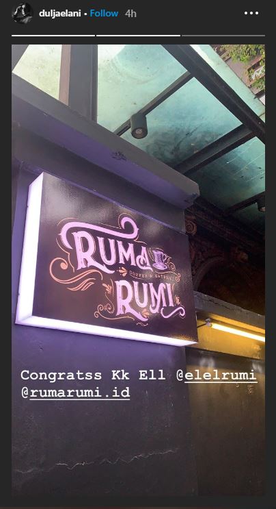 Insta story Dul Jaelani