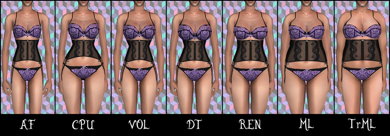 Bustier lingerie bodyshapes
