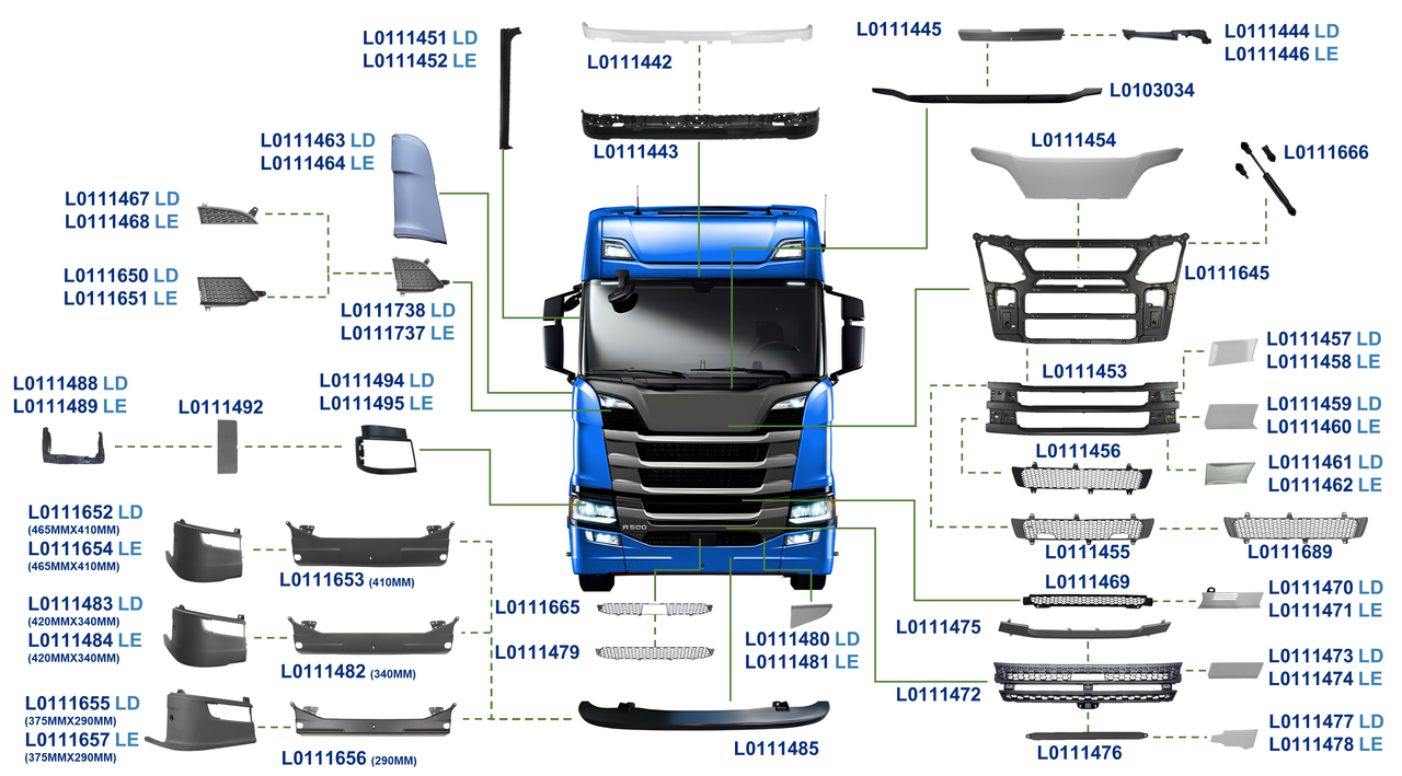 SCANIA-NTG R 2019 A ....-220, 250, 280, 320, 340, 360, 410, 450, 500, 540-DSC09, DSC11, DSC12, DT12, DC12, DC13
-OPTICRUISE-FRONTAL