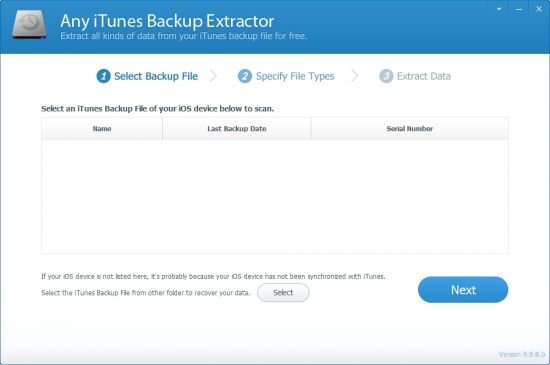 Any iTunes Backup Extractor 9.9.8