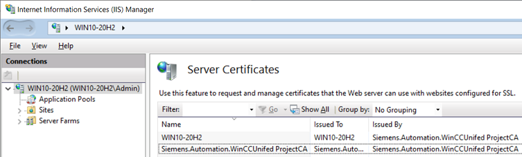 WinCC Unified Runtime on the runtime device WinCC Unified Runtime on the runtime device