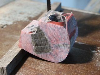 E Pfeife Mooreiche Hybrid, Klotz geschnitten links