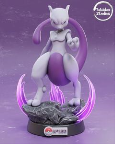 Pokedex Studios – 150 Mewtwo – 3D Print Model Pokedex Studios – 150 Mewtwo – 3D Print Model