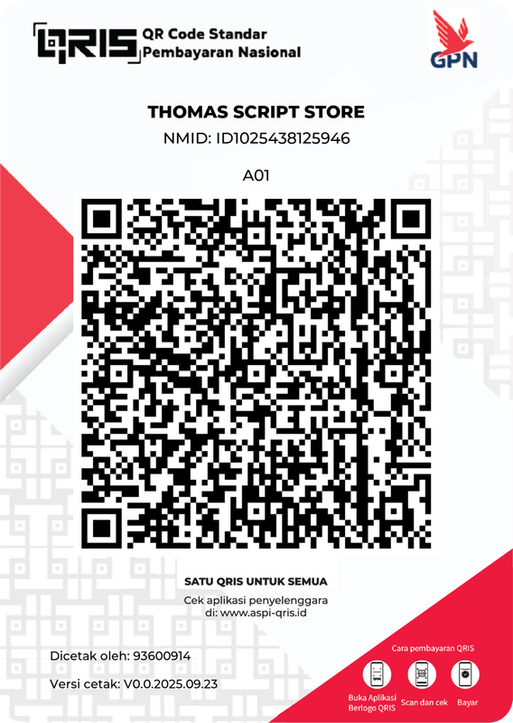 Kode QRIS Thomas Script Store 2