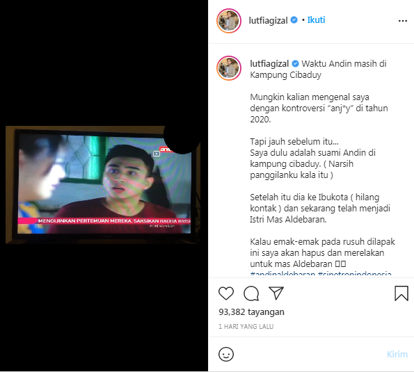 Lutfi Agizal sempat beradu akting dengan Amanda Manopo