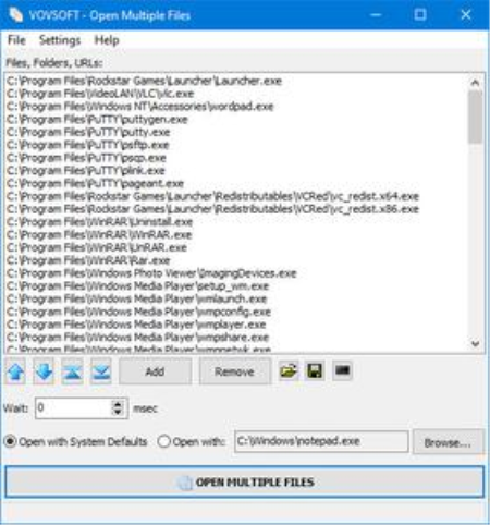 VovSoft Open Multiple Files 3.1 Portable