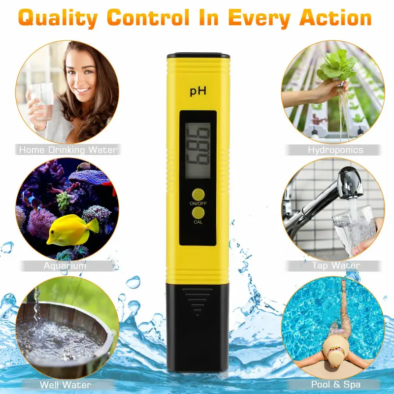 pH METRU apa acvariu lichide PRET aparat de masurat pH-ul apei electronic  digital | zella.ro