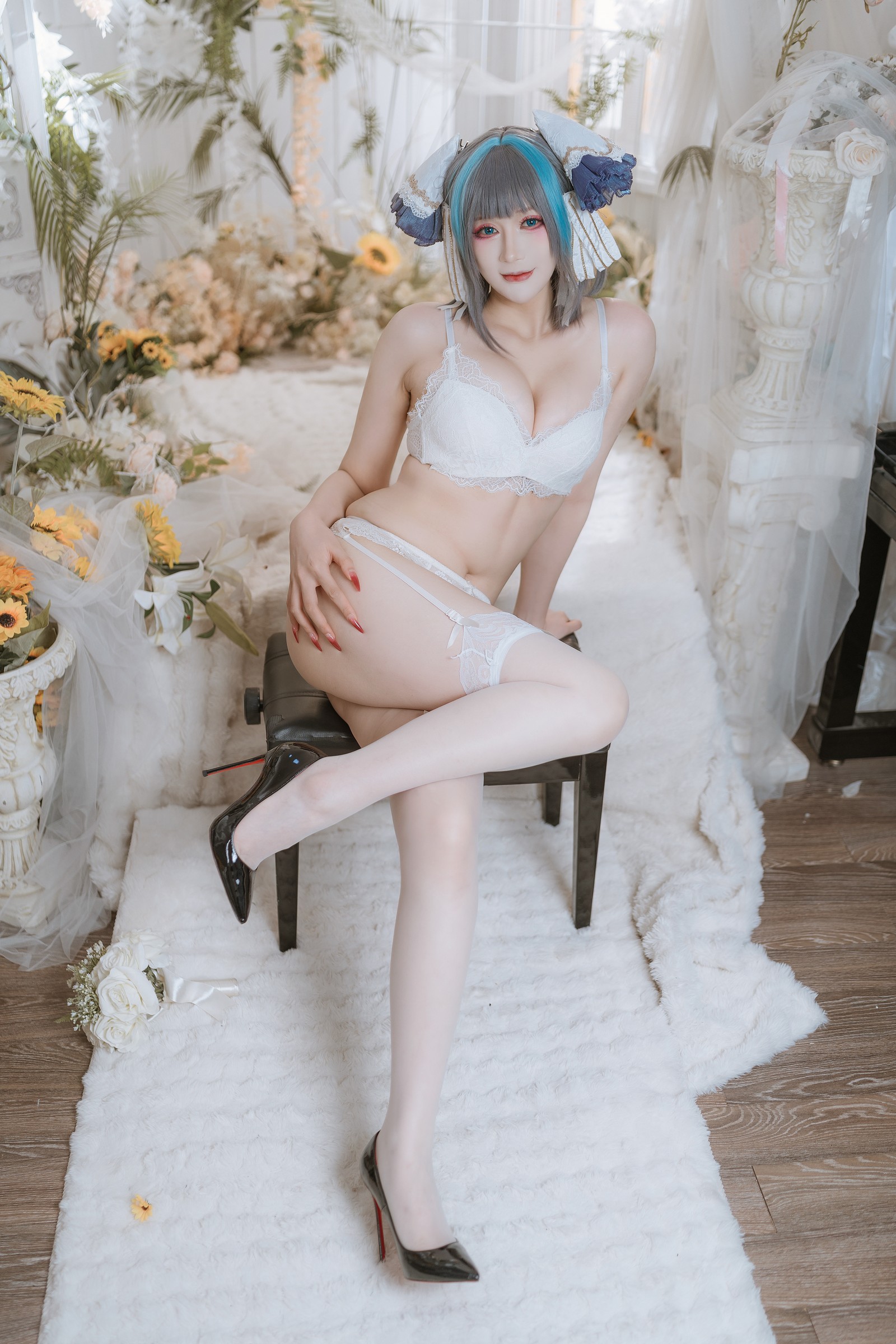 兔胖胖min – 碧蓝航线 柴郡 礼服 Cosplay 高清写真集（40P-674.7MB）插图1
