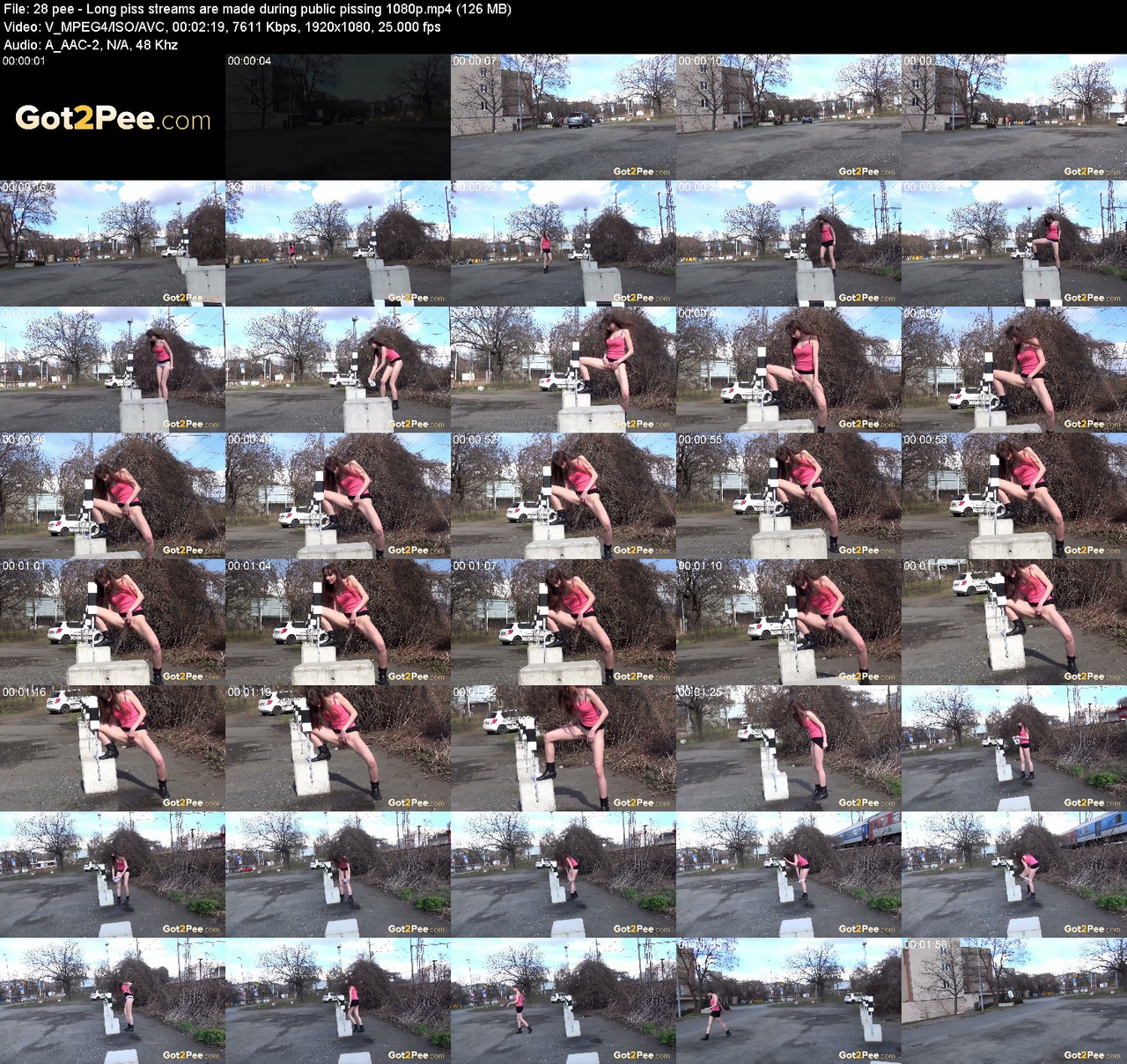 28 pee Long piss streams are made during public pissing 1080p