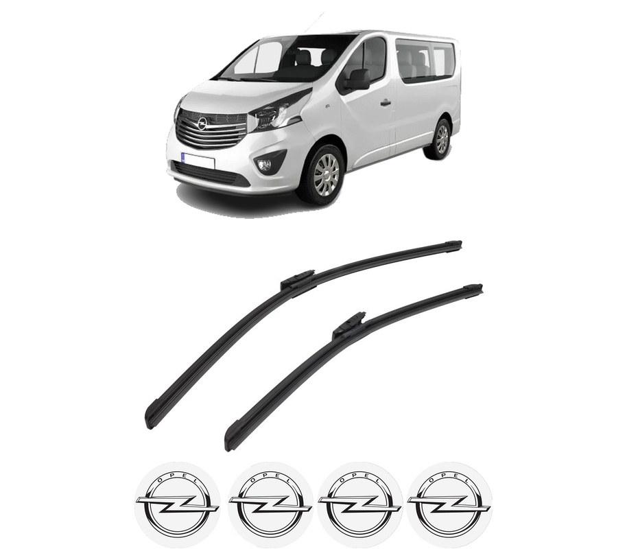 Set stergatoare auto OPEL VIVARO B Bus (X82) din 2014-2019, pentru parbriz auto, 2 bucati, Bosch Aerotwin Multi, din cauciuc siliconat rezistent, 4 Stickere Auto OPEL