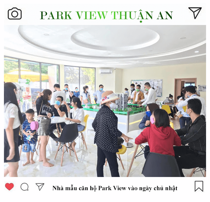 nhà mẫu Căn hộ Park View Thuận An ngày chủ nhật