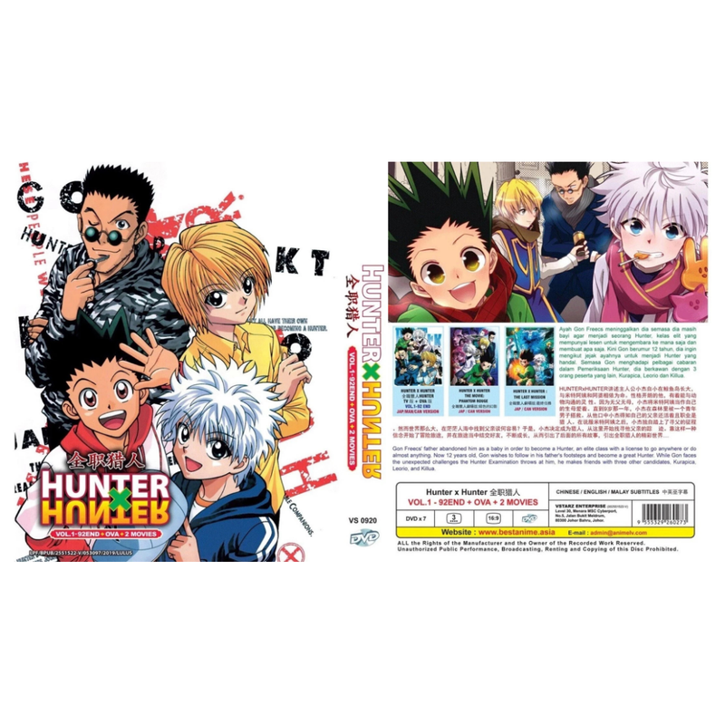 Hunter x Hunter (1999) Complete Series DVD Box Set | English Sub
