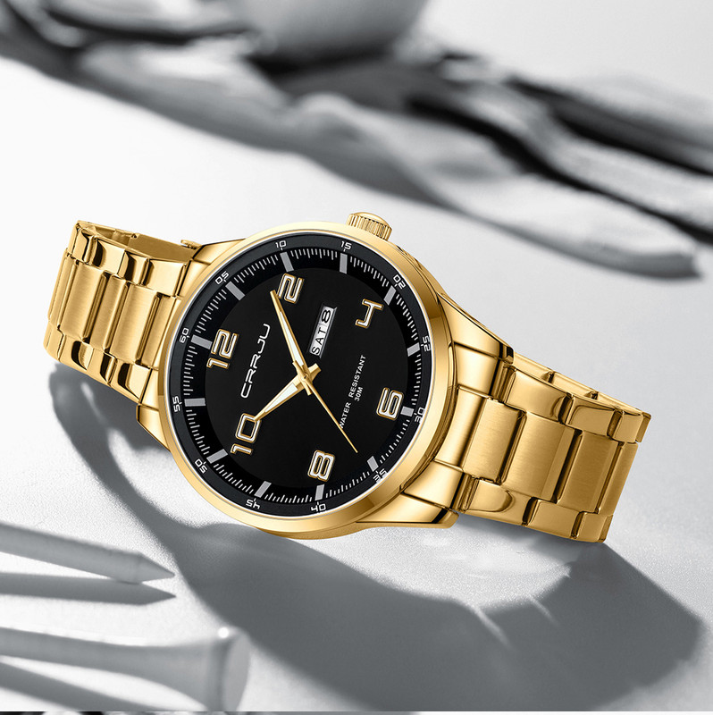 RELOJ CRRJU ORIGINAL ELEGANTE DORADO 5005 CRR-8 CRRJU
