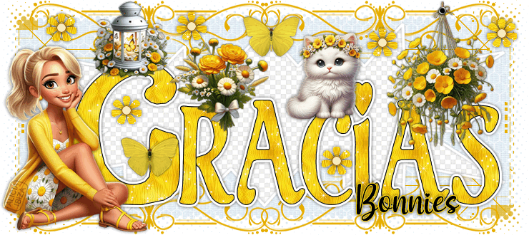 Gracias Gattino con Fiori bonnies