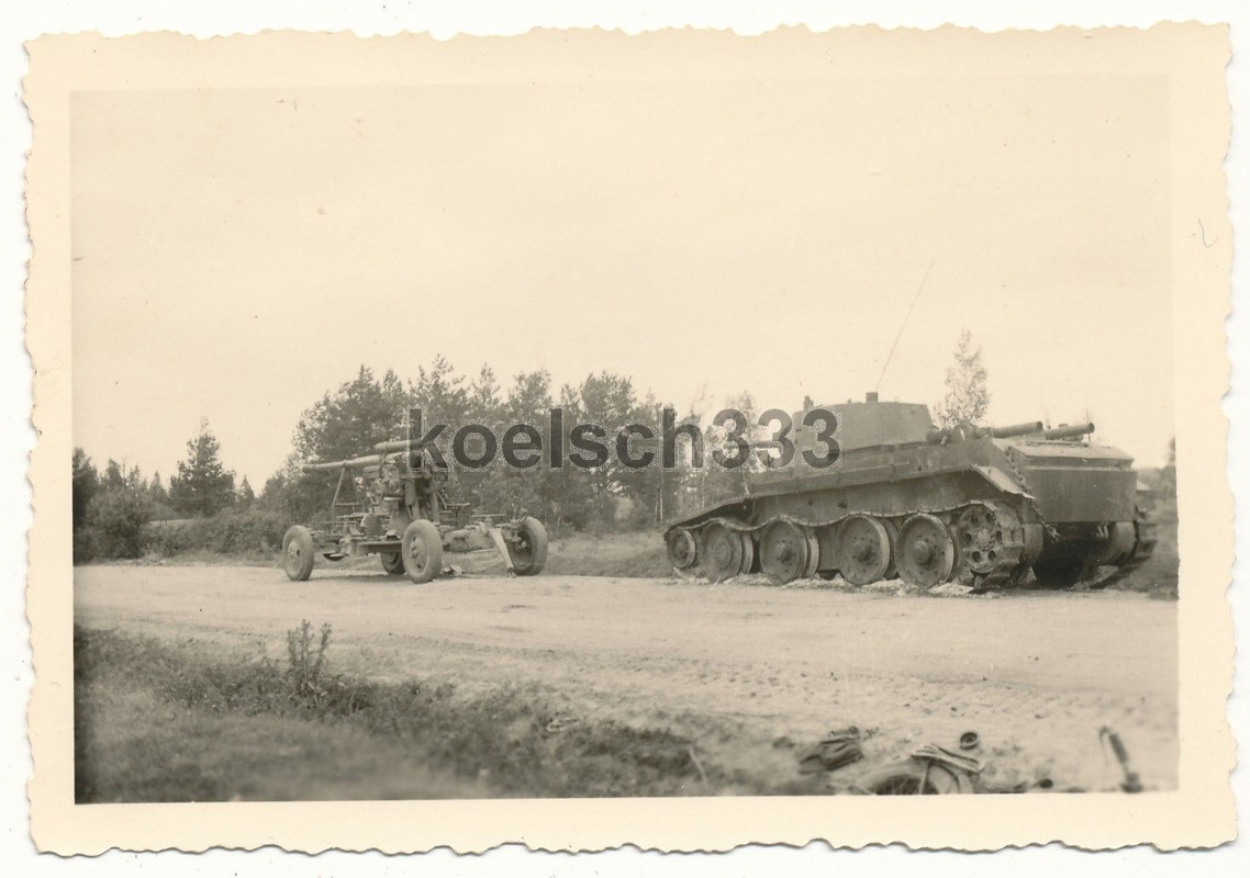 BT Panzer Wrack russisches 7,62cm Flak Geschütz 