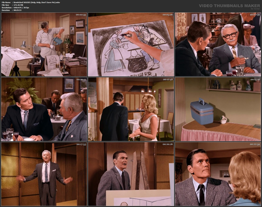 Bewitched S01E05 (Help, Help, Don't Save Me).mkv