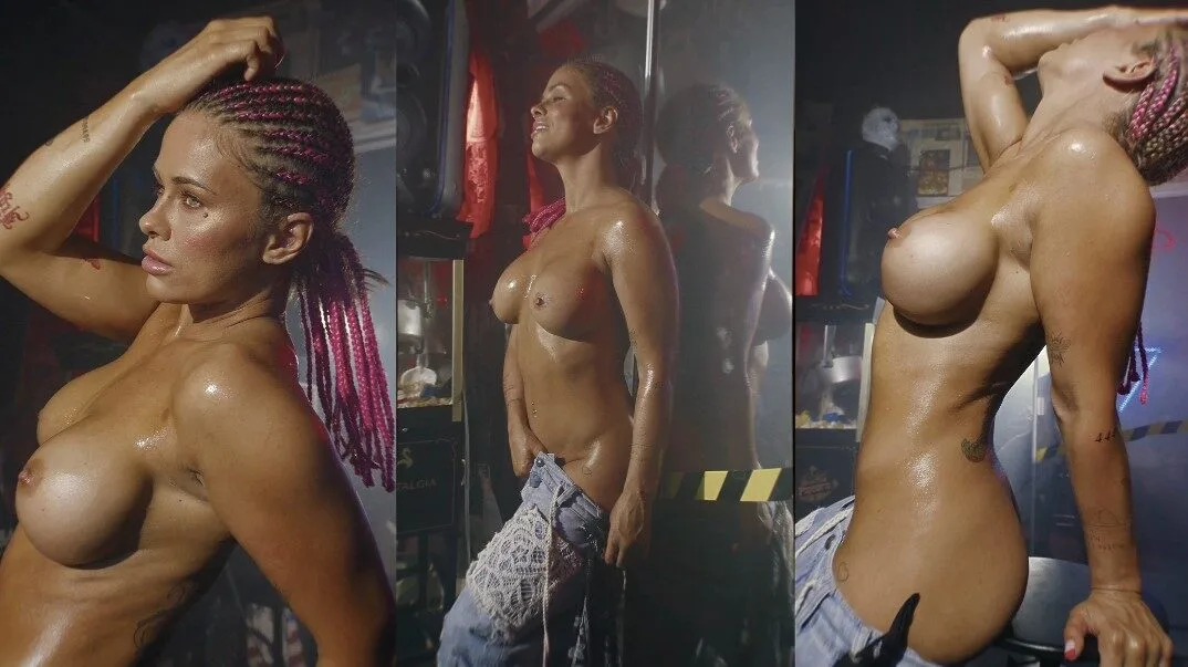 Paige Vanzant Sweaty Topless Photoshoot