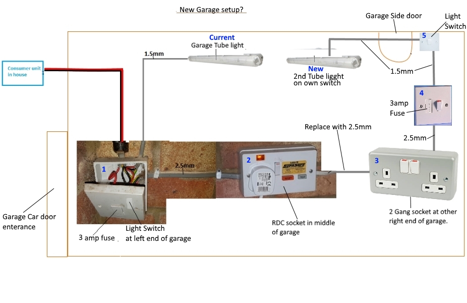 Lighting in garage, can't use 2 way switch but can i add another light with switch? Screwfix