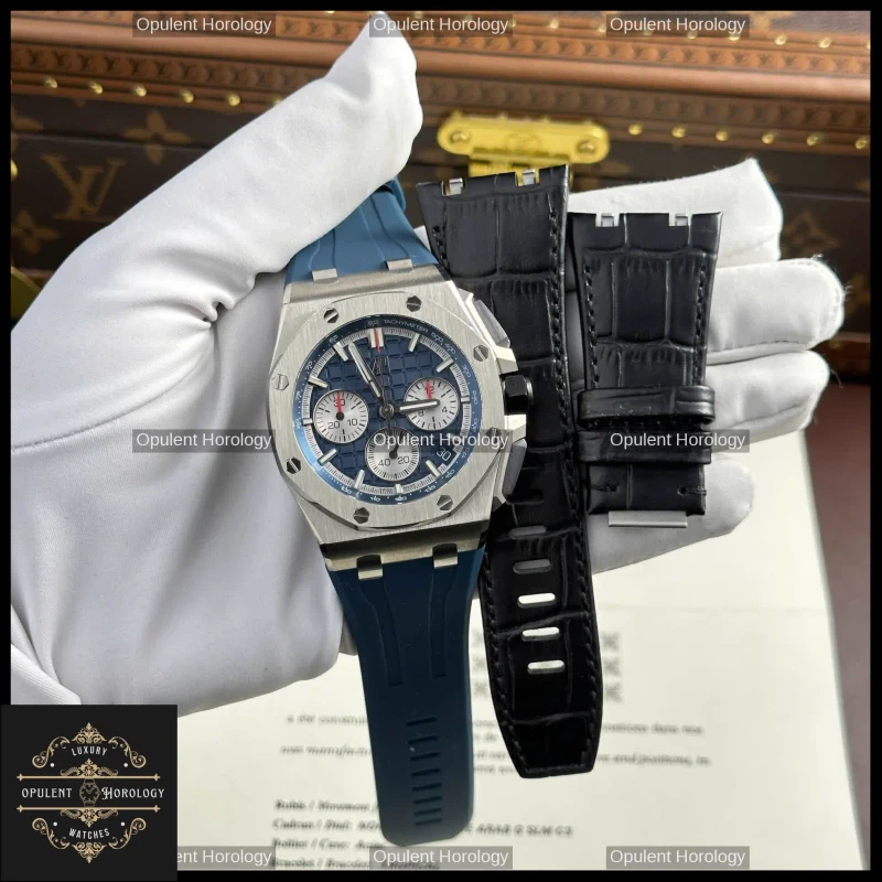 Audemars Piguet Royal Oak Offshore Chronograph 26420 43mm Blue Dial Automatic - Super Clone