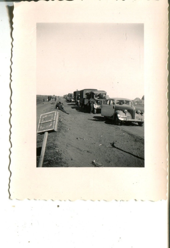 Orig.Foto Kübelwagen LKW Kolonne Wehrmacht Fahrt