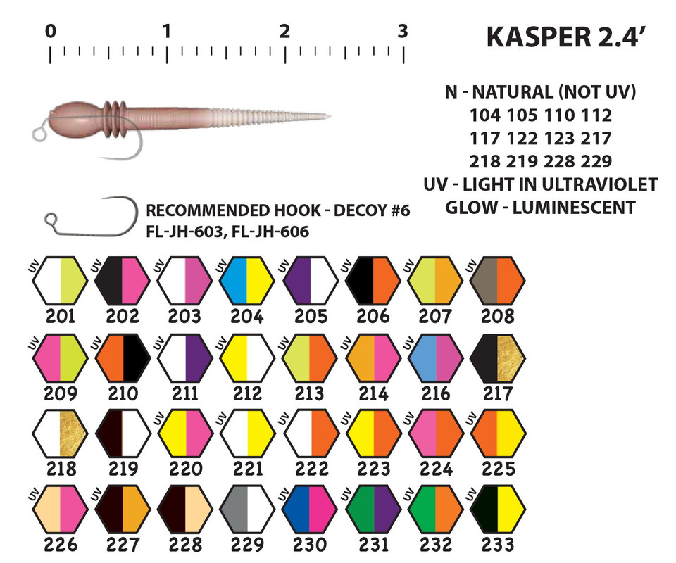 FreshLures Kasper Area Trout Silicone Fishing Worms Size 2.4 inch Lures  Multicolors