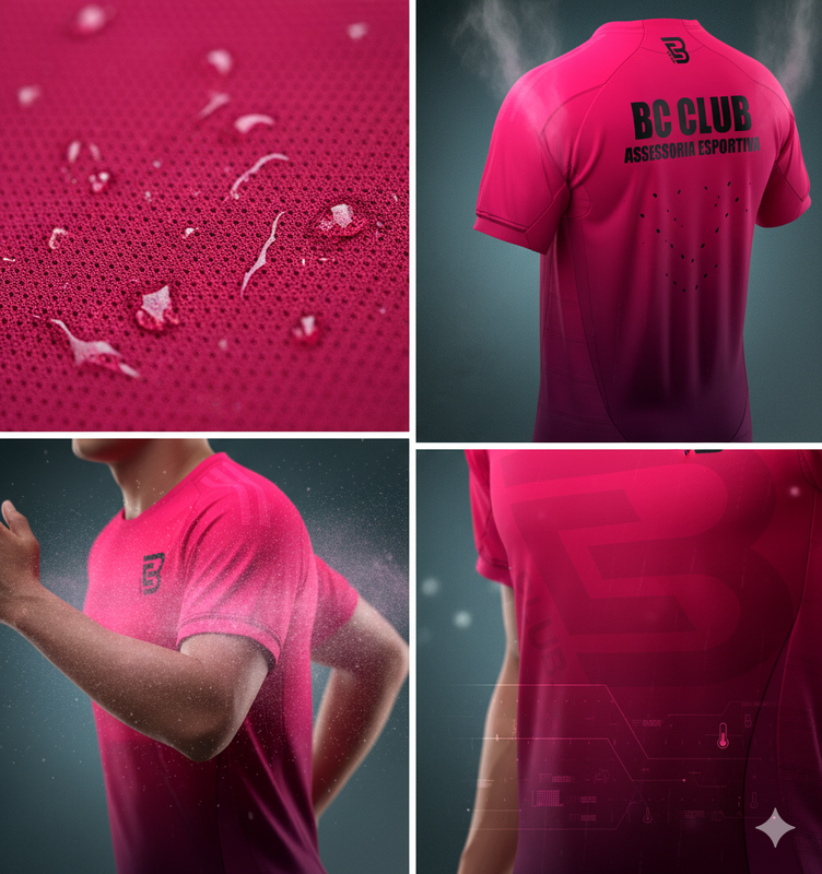 Detalhes e tecnologia da camiseta