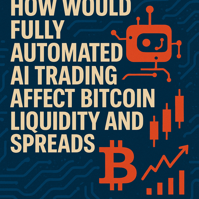 How would fully automated AI trading affect Bitcoin liquidity and spreads