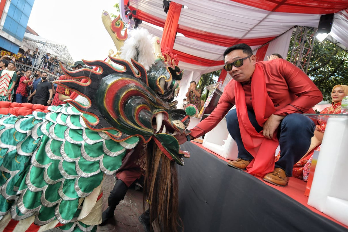 Gubernur Jawa Barat Ridwan Kamil menghadiri perayaan Cap Go Meh di Bogor pada Minggu (5/2/2023) kemarin.