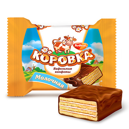 Коровка вафельная молочная