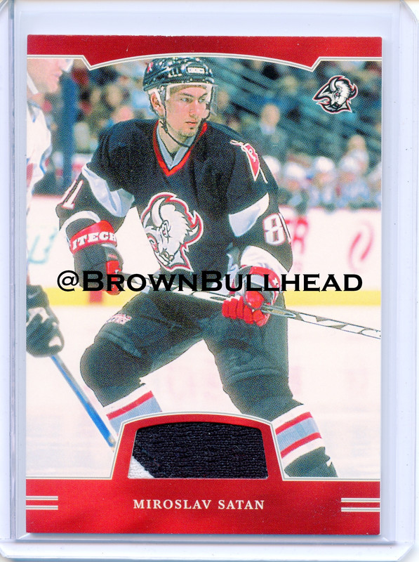 2002-03 BAP First Edition Jerseys #FE-053 [Miroslav Satan] [Buffalo Sabres] [~100] [swatch=white bla