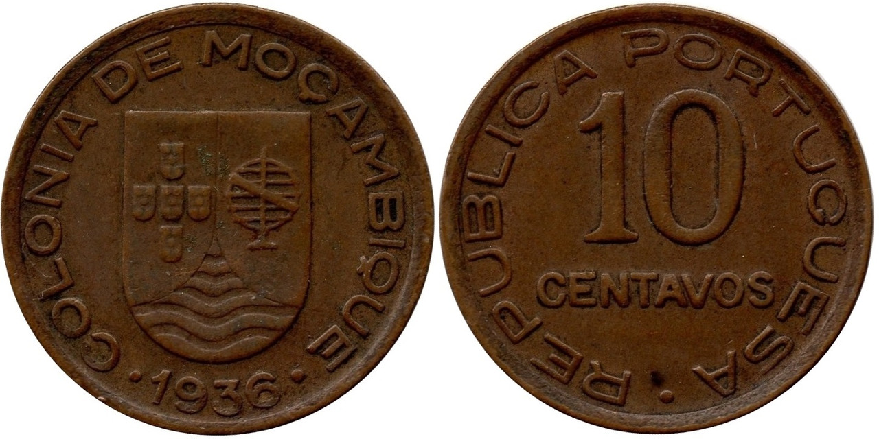 MOZAMBIQUE - 10 Centavos 1936 Mozambique_-_63_10_Centavos_1936