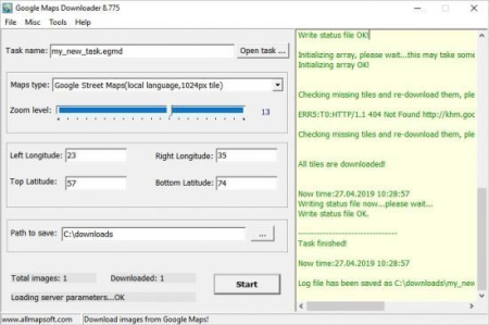 AllMapSoft Google Maps Downloader 8.829
