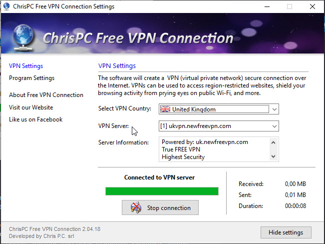 ChrisPC Free VPN Connection 4.06.15 instal the new for android