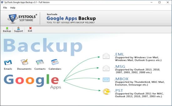 SysTools Google Apps Backup 3.1. SysTools Google Apps Backup 3.1.