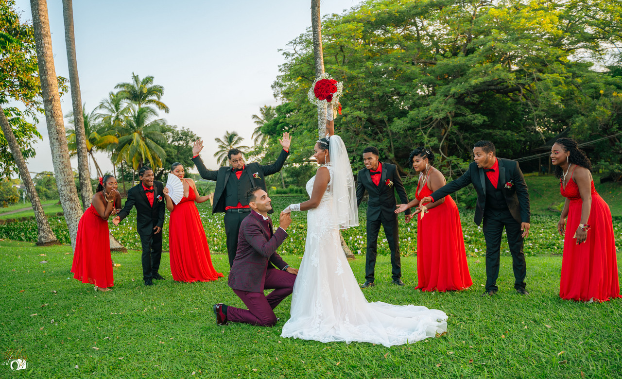Portrait couple de mariés