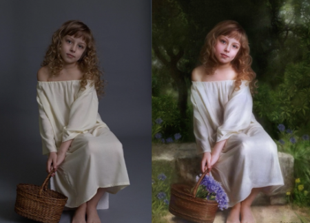 Anastasia Anikeeva – a classic picture (with a painting of the environment)