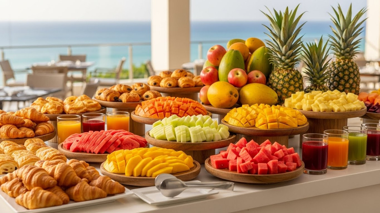 Interior da Water Villa com decoração luxuosa